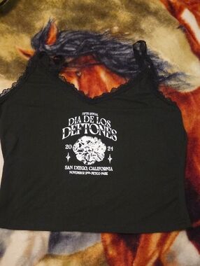 DDL Deftones 54 Goth W/ Lace Trim Black Graphic Size Xl Or Xxl